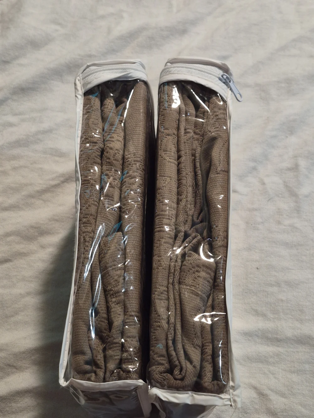 Royal Velvet Taupe Essence Window Valances 82x15 Set of 2